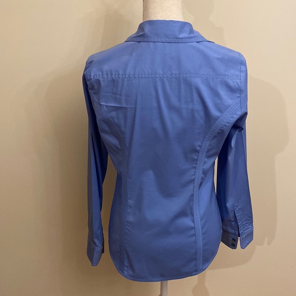 Express Sky Blue Essential Fitted Dress Shirt Size S - Picture 2 of 6